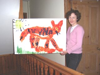 Rebecca with a DaisyArt canvas